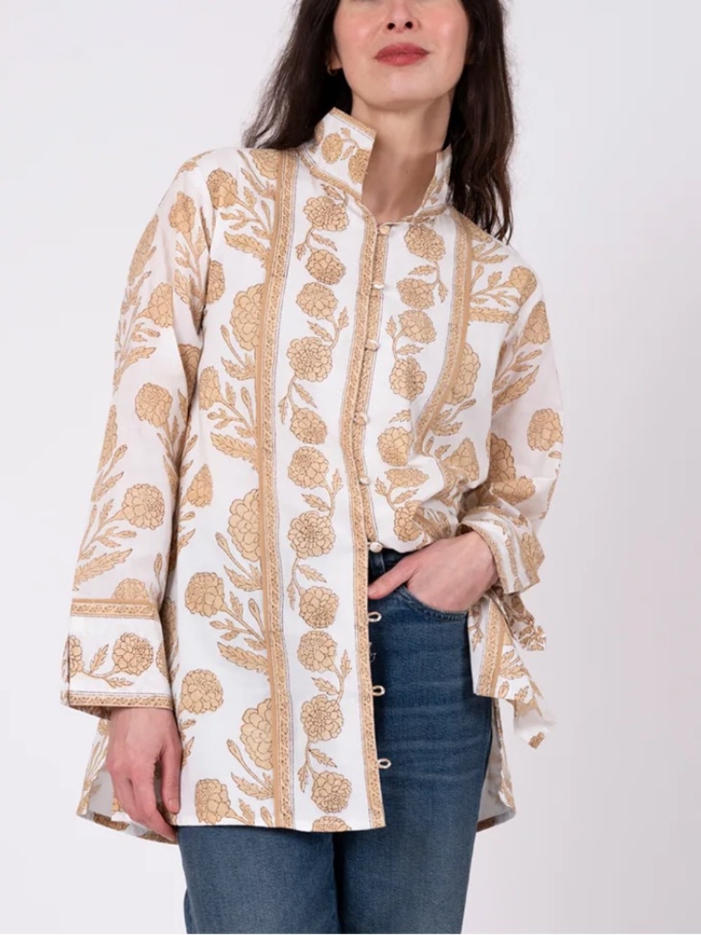 Marrakech Tunic | Chino SUE SARTOR Marigold